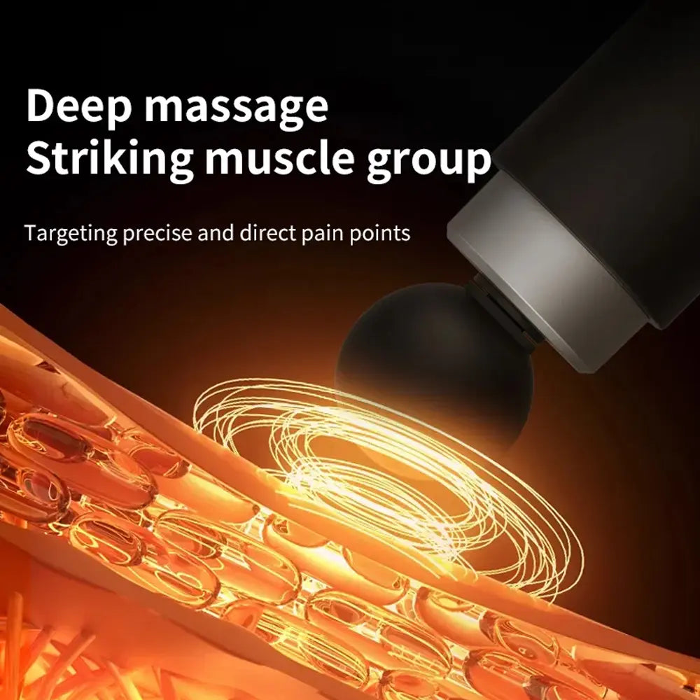 Muscle Heat and Freeze Mini Massage Gun (SL-760) 1500mAh Battery 10 Speed Settings 10 Attachments LCD Display