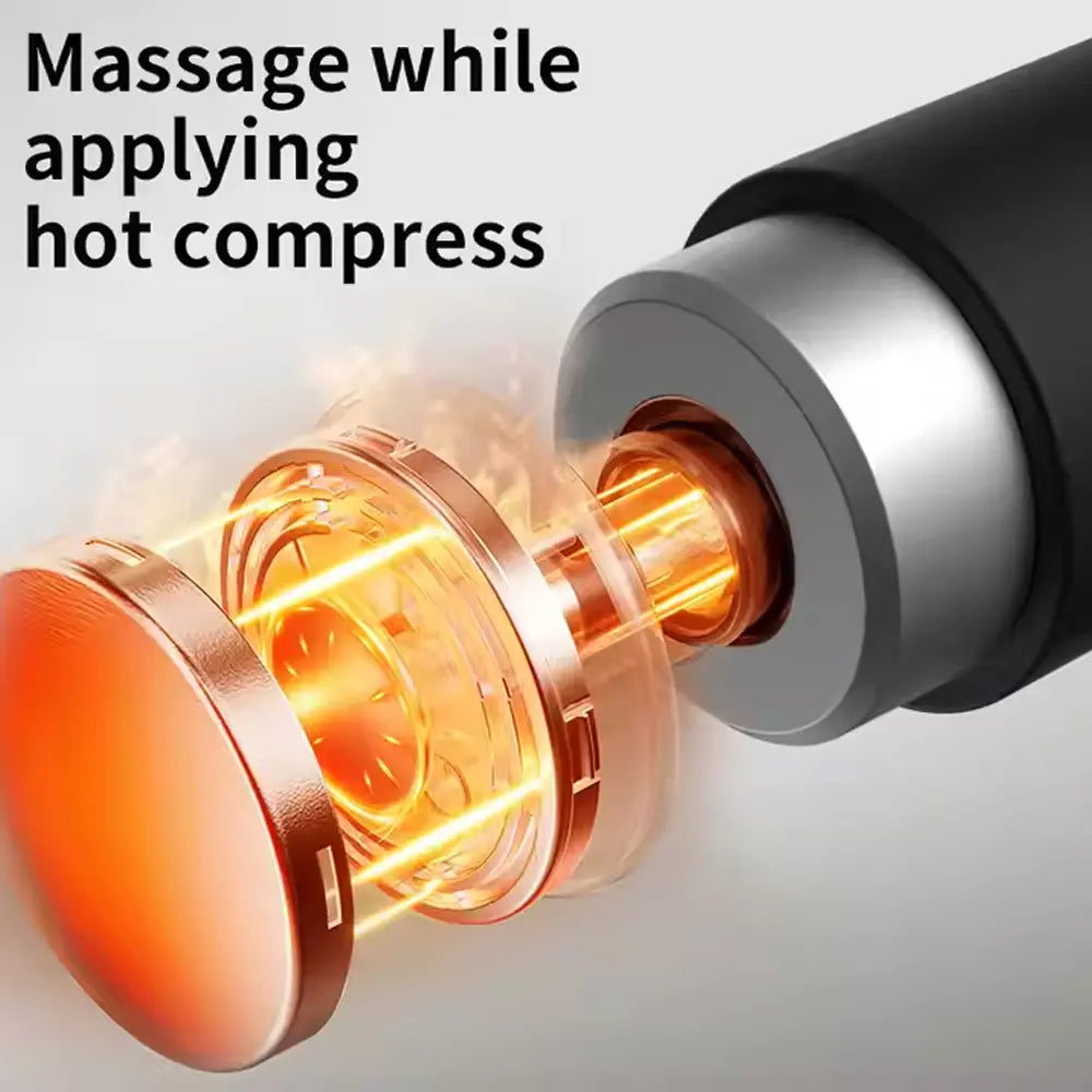 Muscle Heat and Freeze Mini Massage Gun (SL-760) 1500mAh Battery 10 Speed Settings 10 Attachments LCD Display