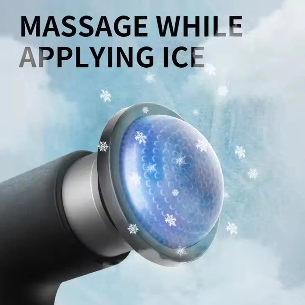 Muscle Heat and Freeze Mini Massage Gun (SL-760) 1500mAh Battery 10 Speed Settings 10 Attachments LCD Display