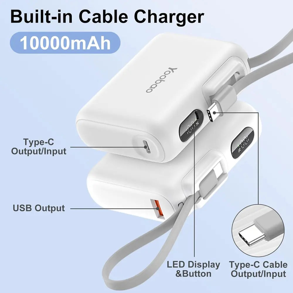 Yoobao 2 in 1 Charger Station 20,000mAh Capacity PD 20W Fast Charging USB-C Port
