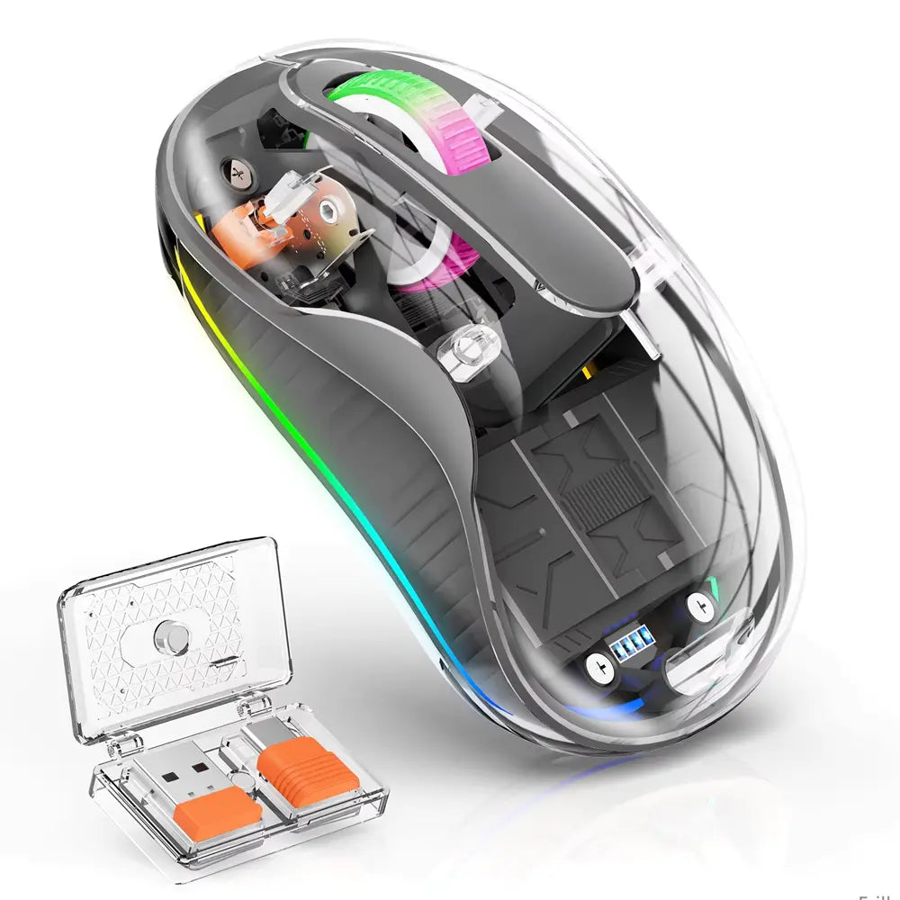 Coteci Dual Receiver Crystal Mouse-Transparent
