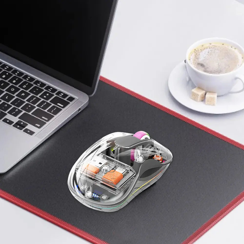 Coteci Dual Receiver Crystal Mouse-Transparent