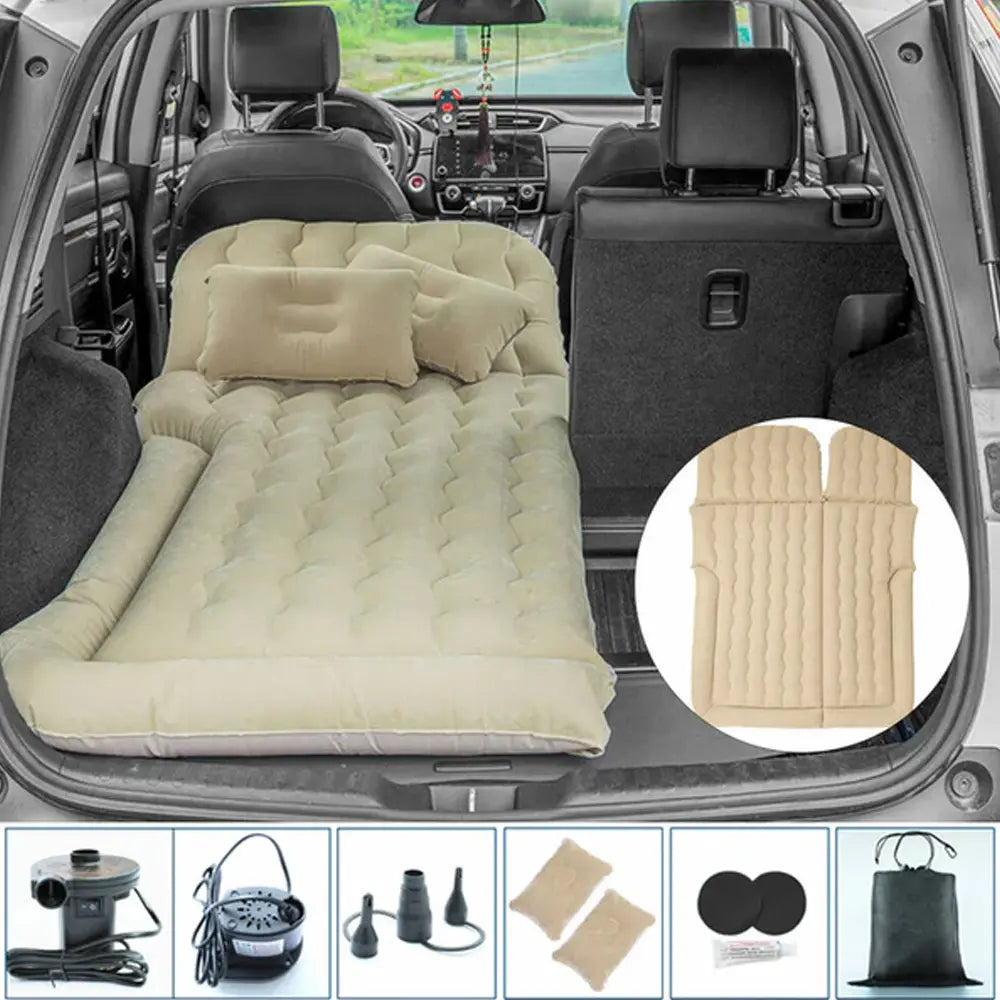 Car Air Bed Inflatable Mattress-Light Brown