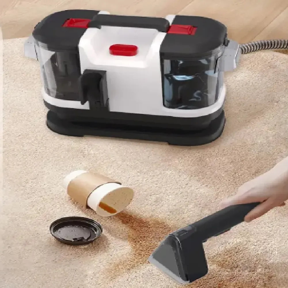 Carpet Cleaner Machine with Dual Water Tanks 12000PA Suction Power 5 Meter Power Cord
