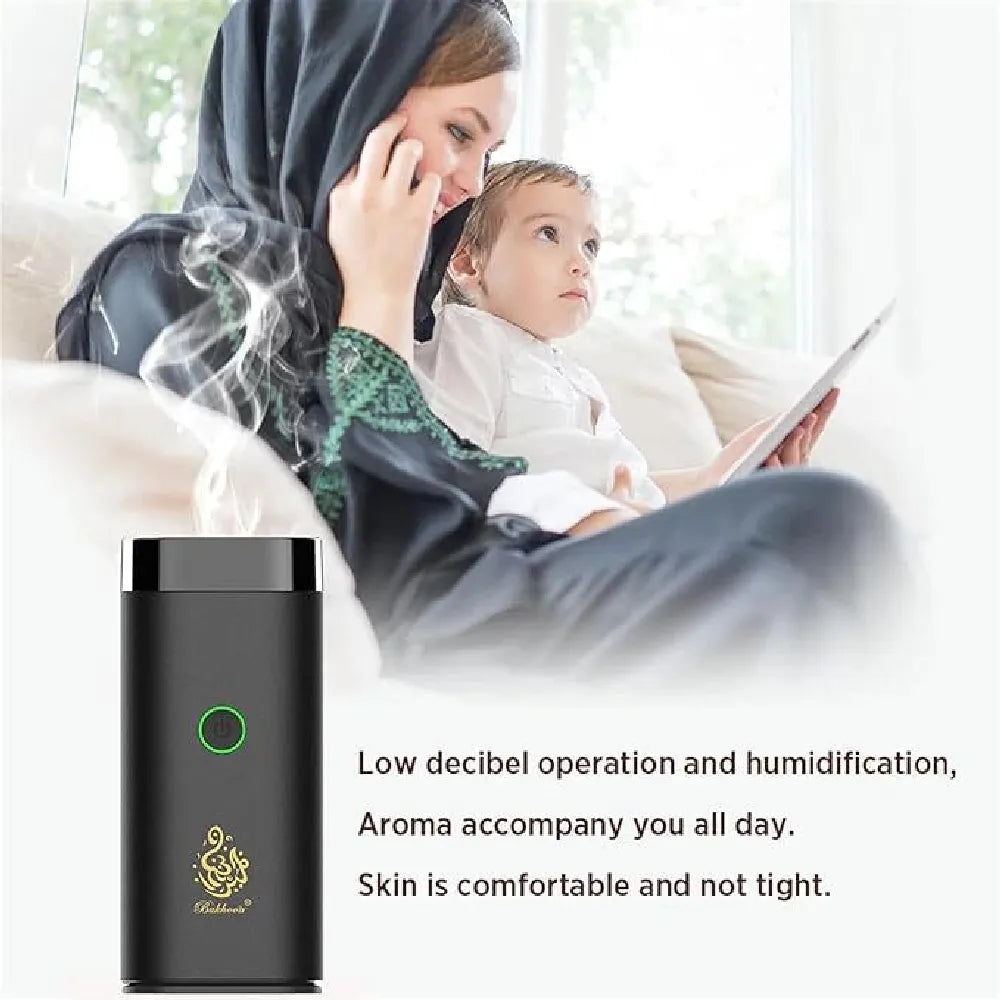Rechargeable Electric Car Incense Burner Bakhoor Type-C Rechargeable – Black