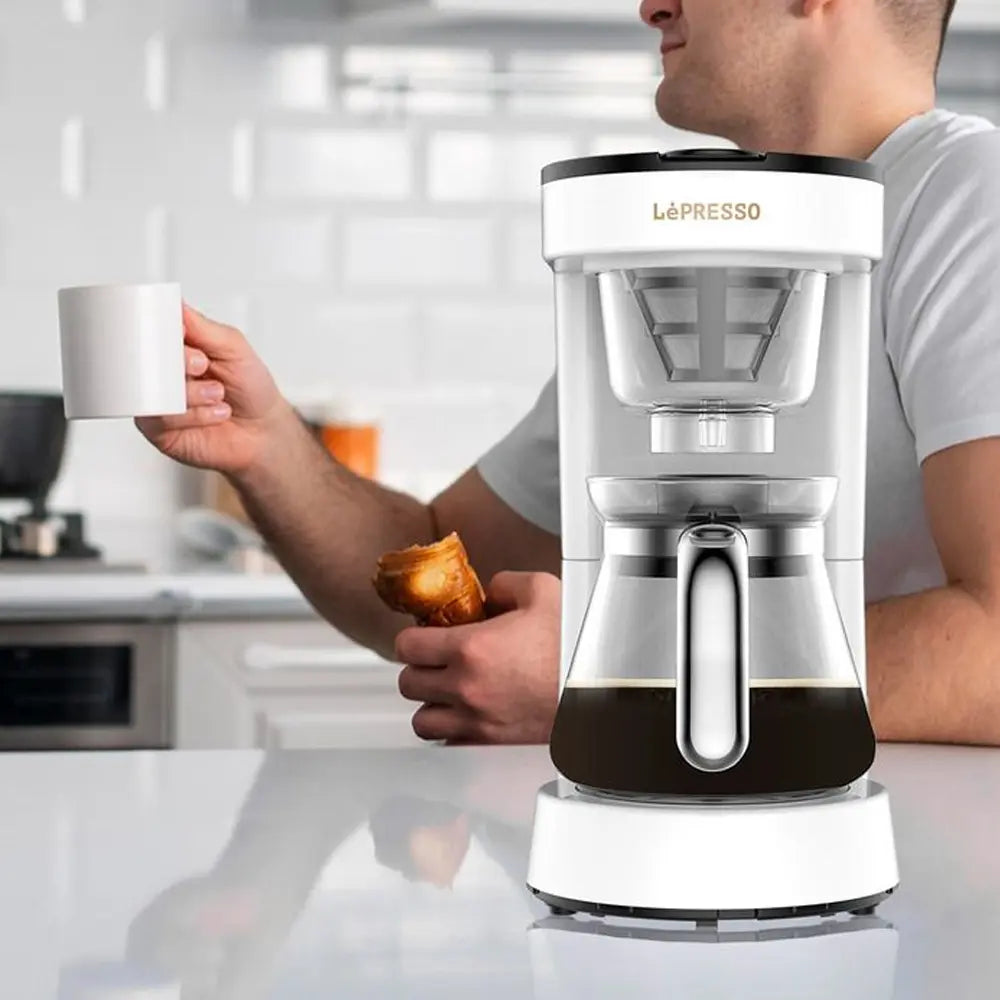 Lepresso Transparent Drip Coffee Maker – White