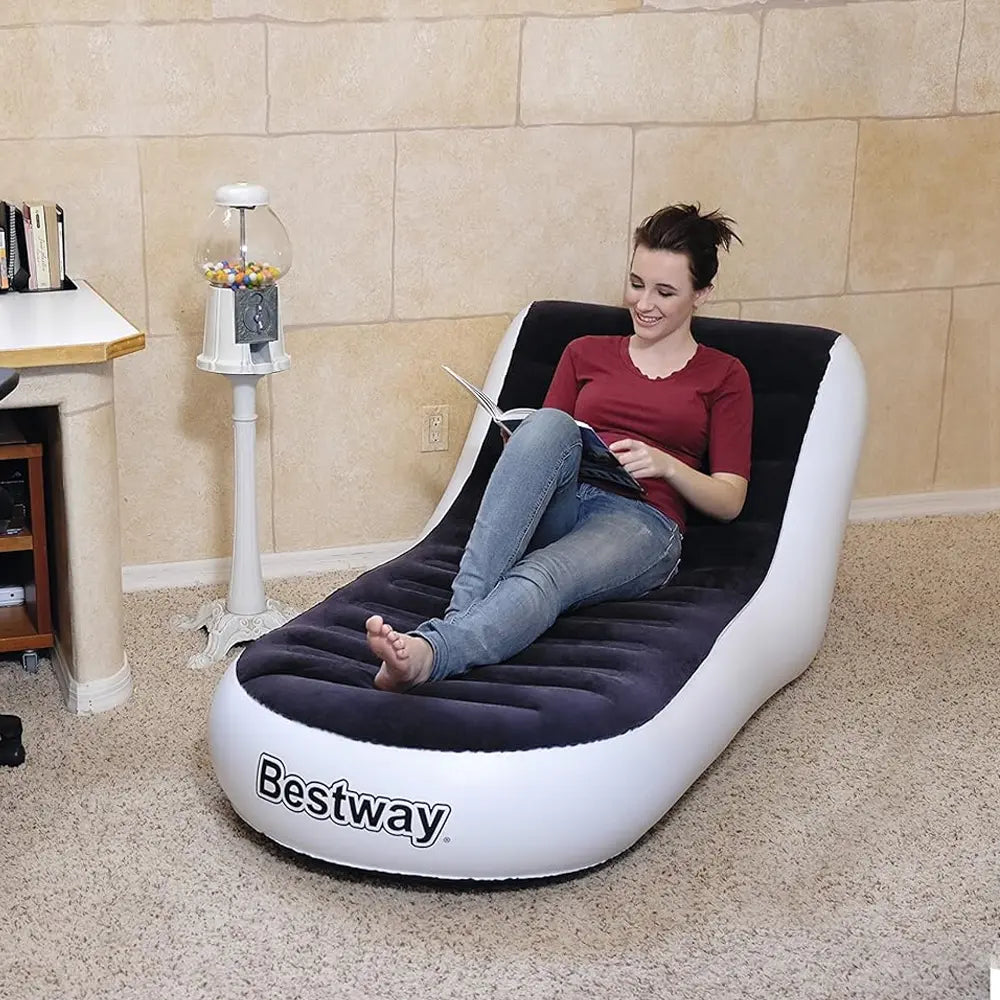 Bestway Air Shelf Sports Lounger Inflatable Chair Y-Beam PVC 79 cm Width