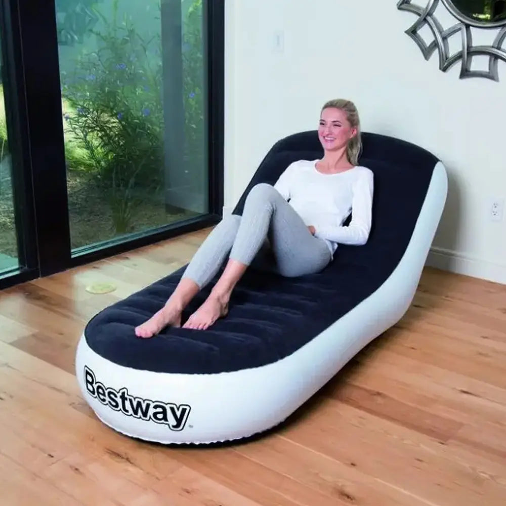 Bestway Air Shelf Sports Lounger Inflatable Chair Y-Beam PVC 79 cm Width