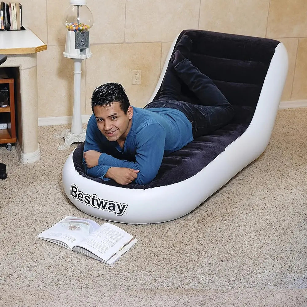 Bestway Air Shelf Sports Lounger Inflatable Chair Y-Beam PVC 79 cm Width