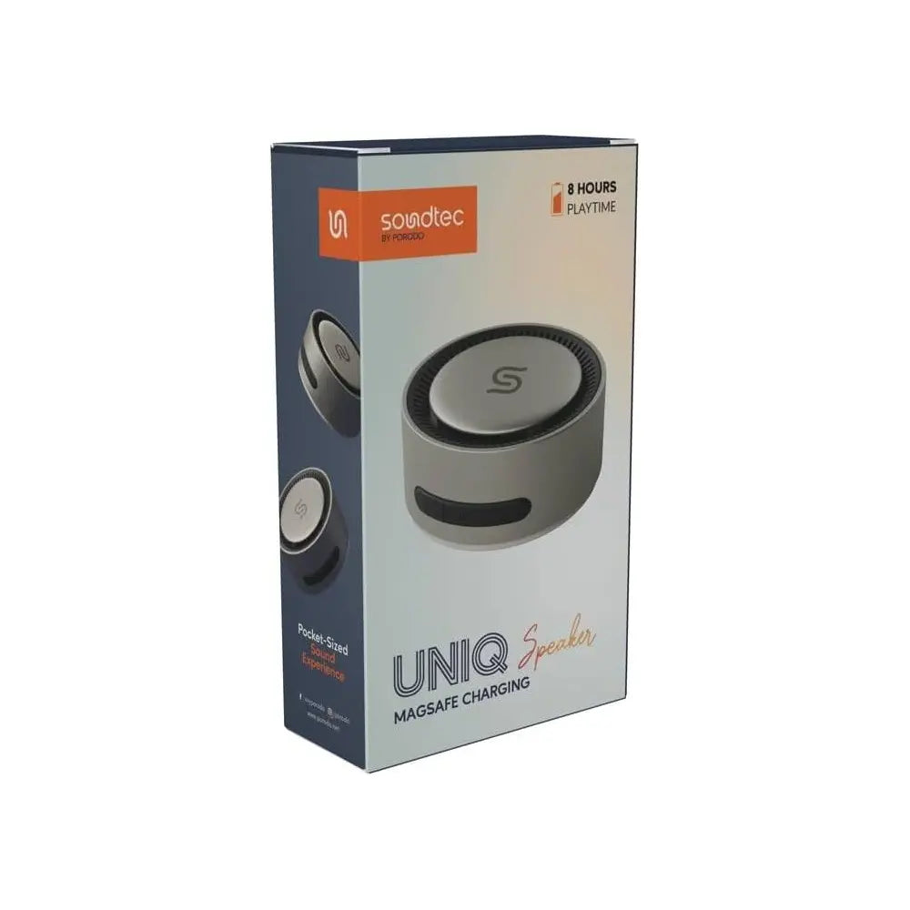 Porodo Soundtec UNIQ Speaker Magsafe Wireless Charging- Titanium