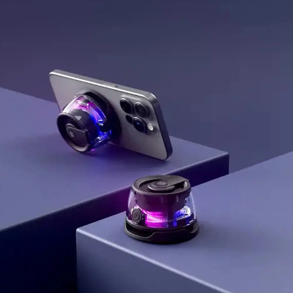 Porodo Soundtec Charme Magnetic Attachment Speaker with RGB Lights – Black