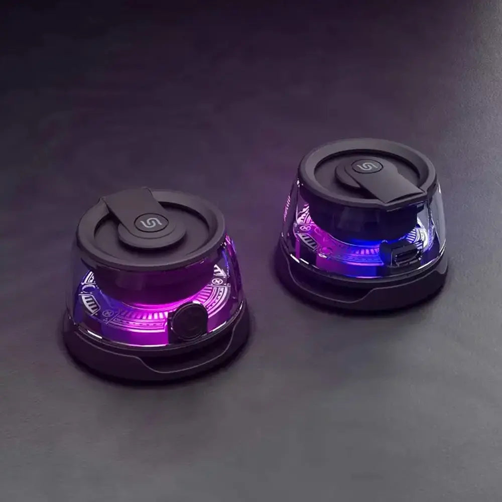 Porodo Soundtec Charme Magnetic Attachment Speaker with RGB Lights – Black