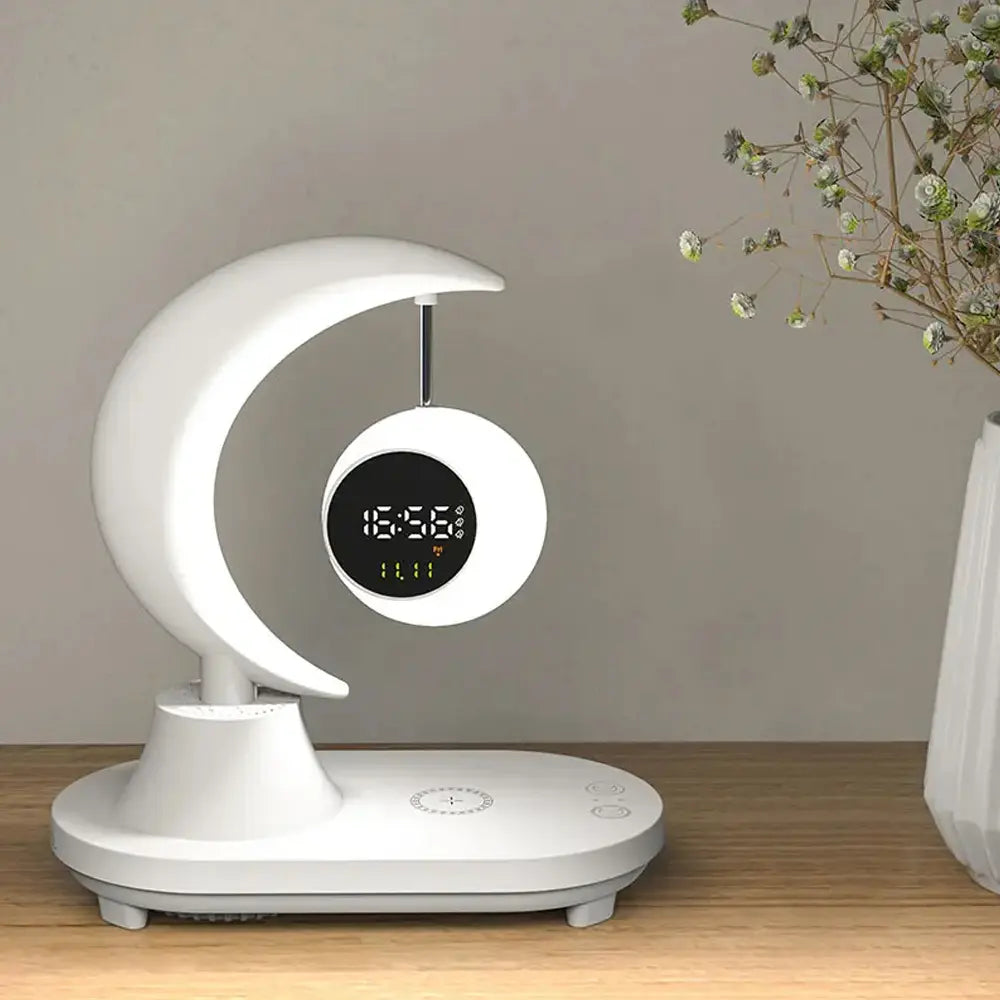 Bluetooth Moon Audio Atmosphere Lamp with Clock Display