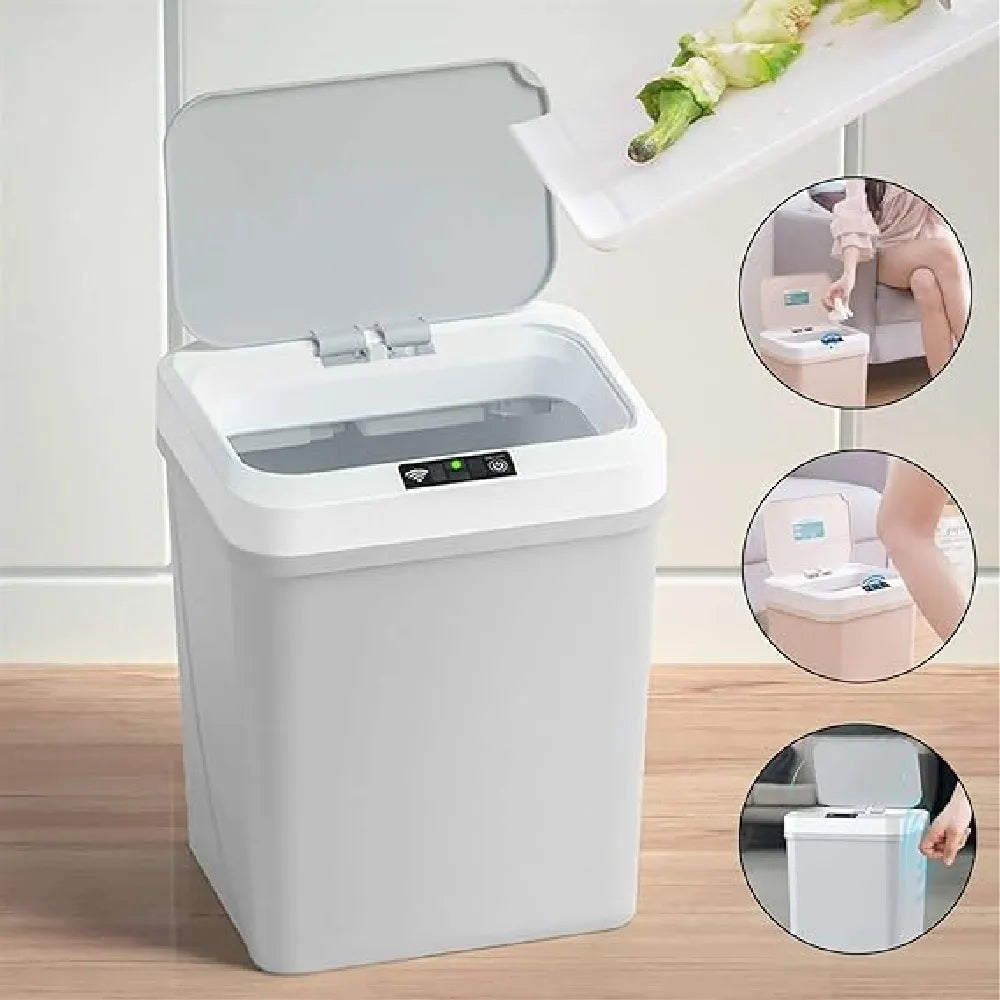 Motion Sensor Smart Trash Can 17.5L USB Rechargeable