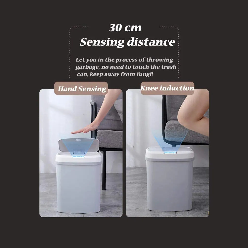 Motion Sensor Smart Trash Can 17.5L USB Rechargeable