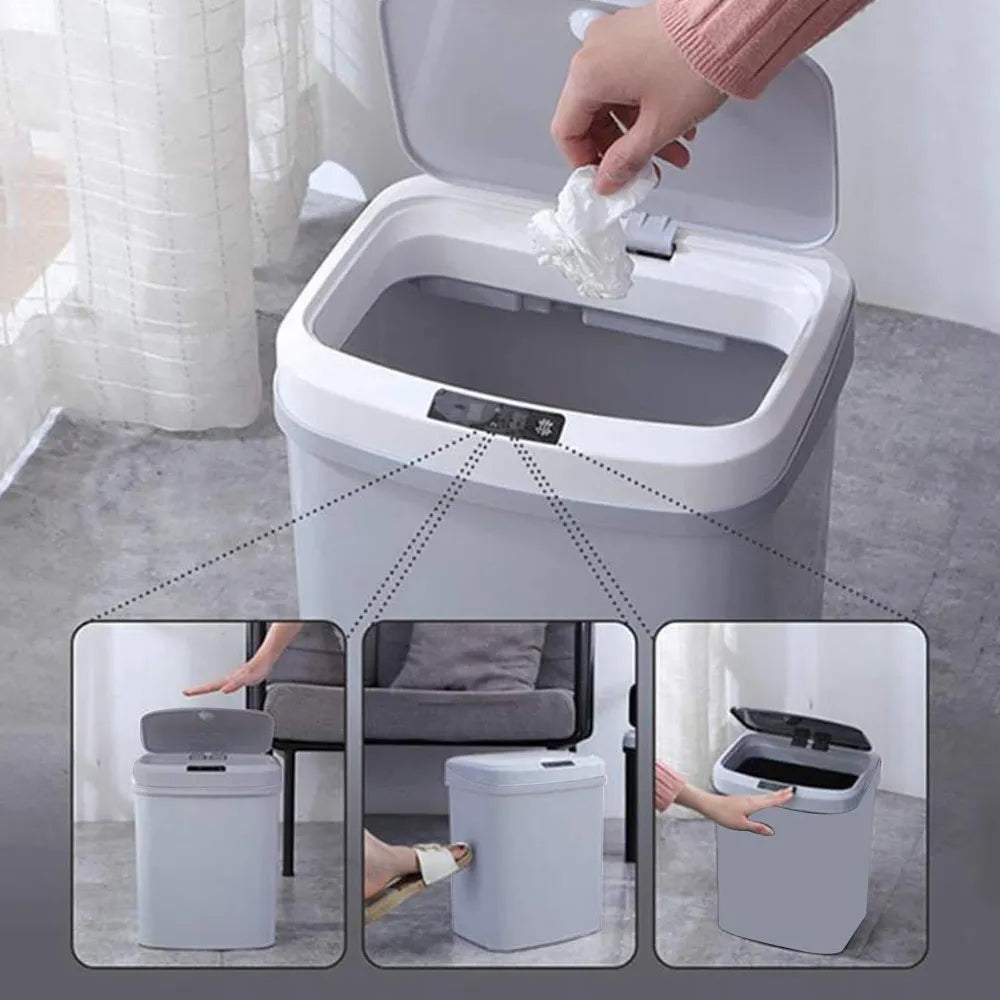Motion Sensor Smart Trash Can 17.5L USB Rechargeable