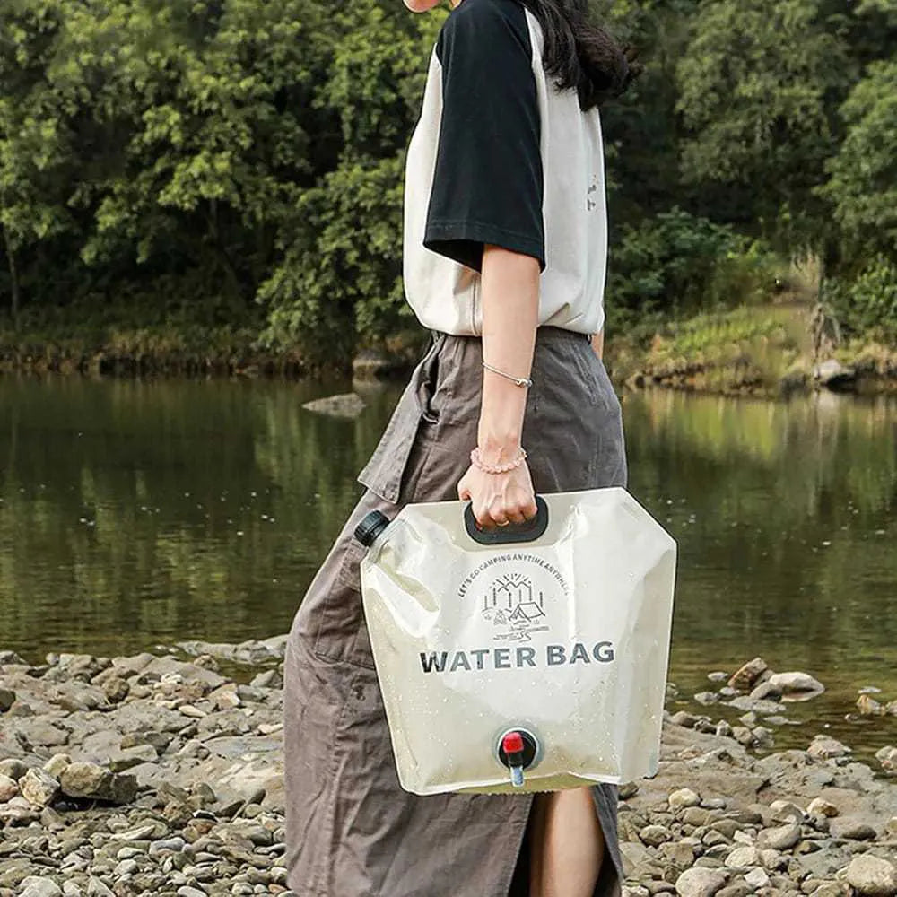 Portable Water Container Bag With Spigot Folding 8L