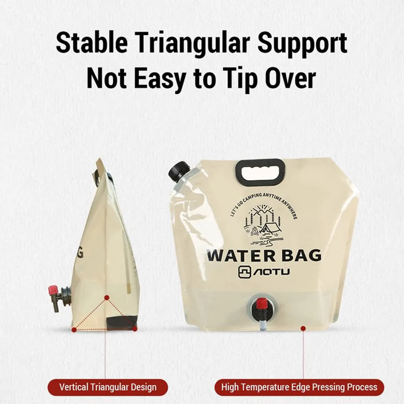 Portable Water Container Bag With Spigot Folding 8L
