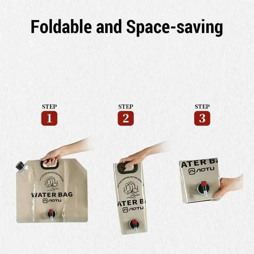 Portable Water Container Bag With Spigot Folding 8L