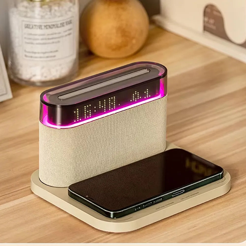 LED Digital Alarm Clock RGB Marquee Bluetooth Speaker