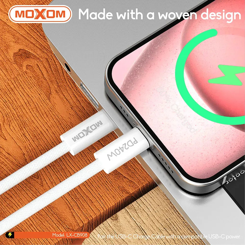 Moxom PD 240W Type C to Type C Charging Cable-2M