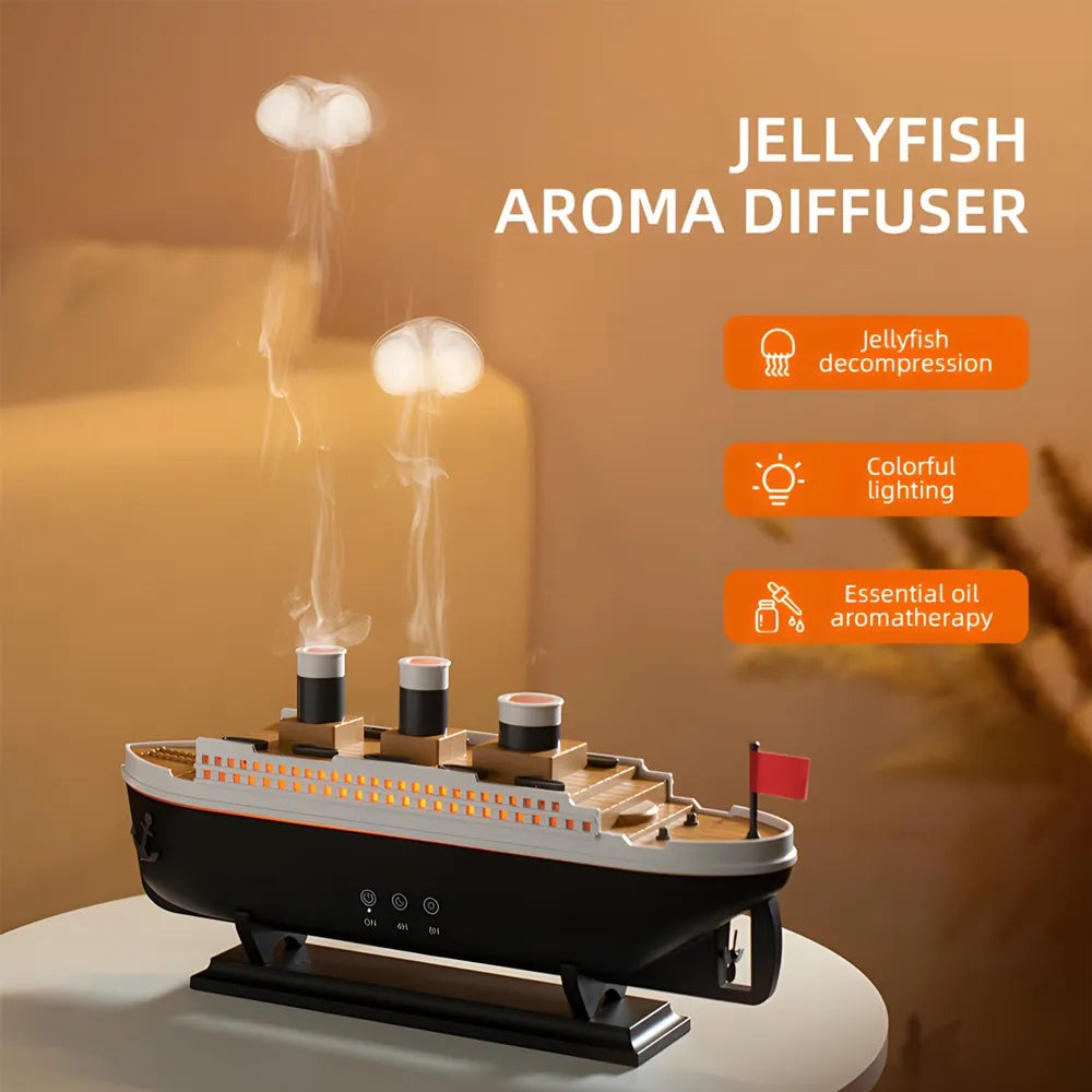 Titanic Ship Air Humidifier 3 Button Operation 250ml 650mAh DC 24V Port