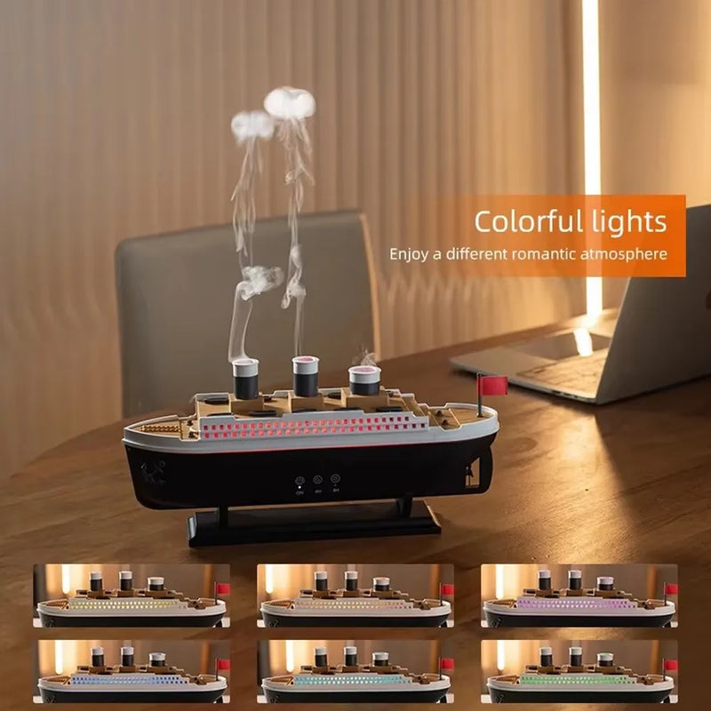 Titanic Ship Air Humidifier 3 Button Operation 250ml 650mAh DC 24V Port
