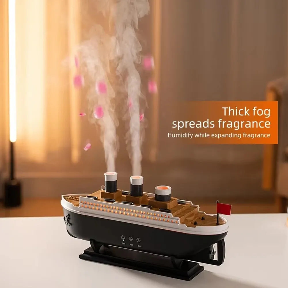 Titanic Ship Air Humidifier 3 Button Operation 250ml 650mAh DC 24V Port