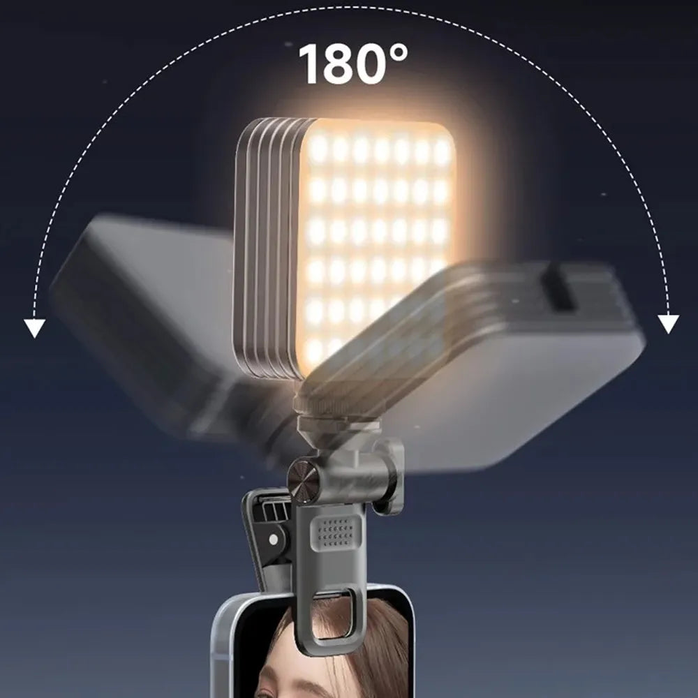 D12S Portable Mini RGB LED Video Light 2000mAh Type-C Rechargeable