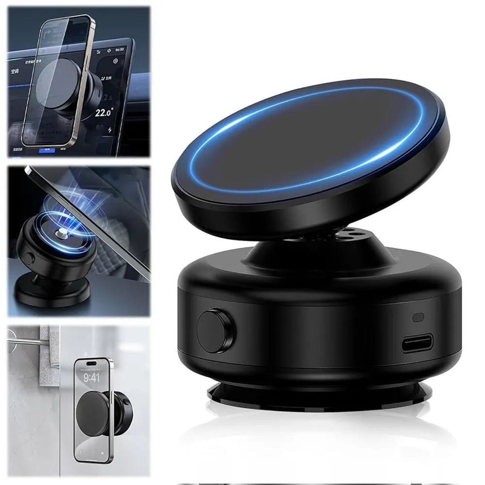 CZ18 - 360° Rotating Magnetic Phone Holder Stand with Wireless Charger 15W