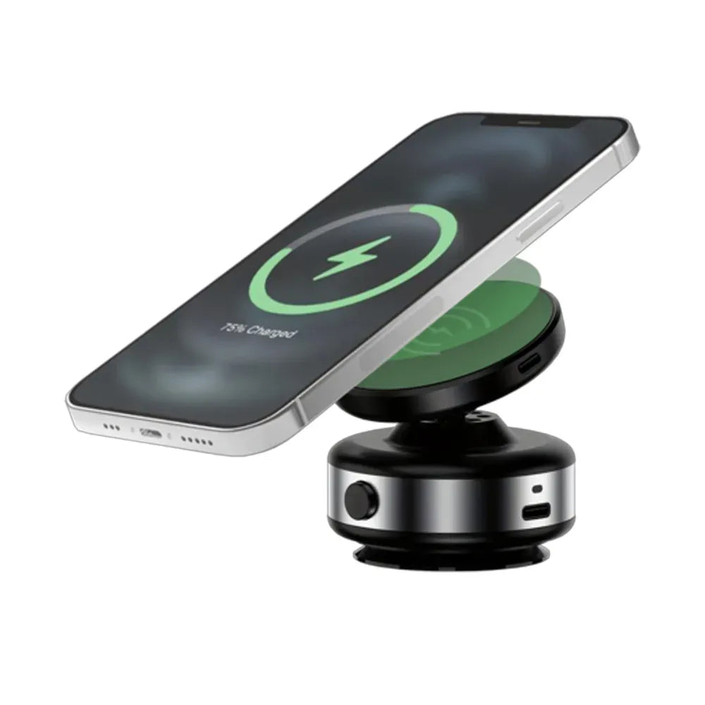 CZ18 - 360° Rotating Magnetic Phone Holder Stand with Wireless Charger 15W