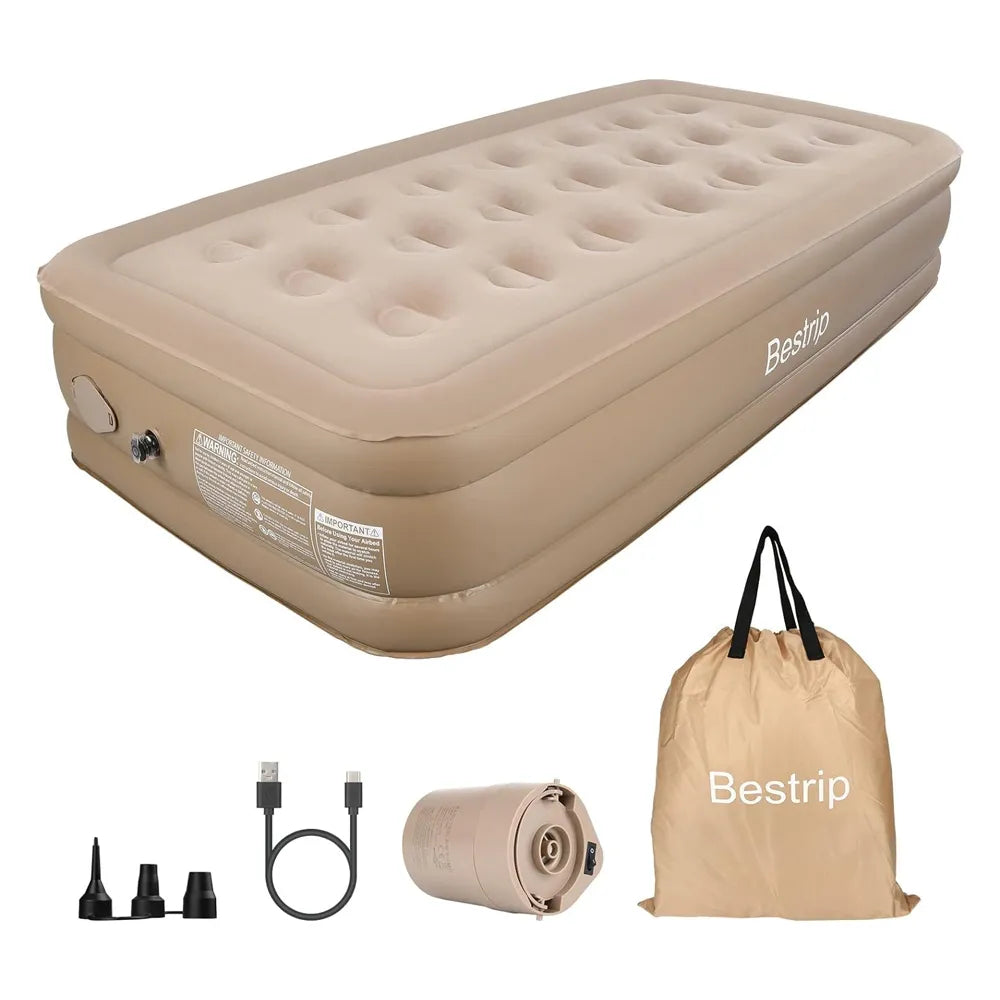 Bestrip Inflatable Bed with Built-in Pump 200×150×40cm