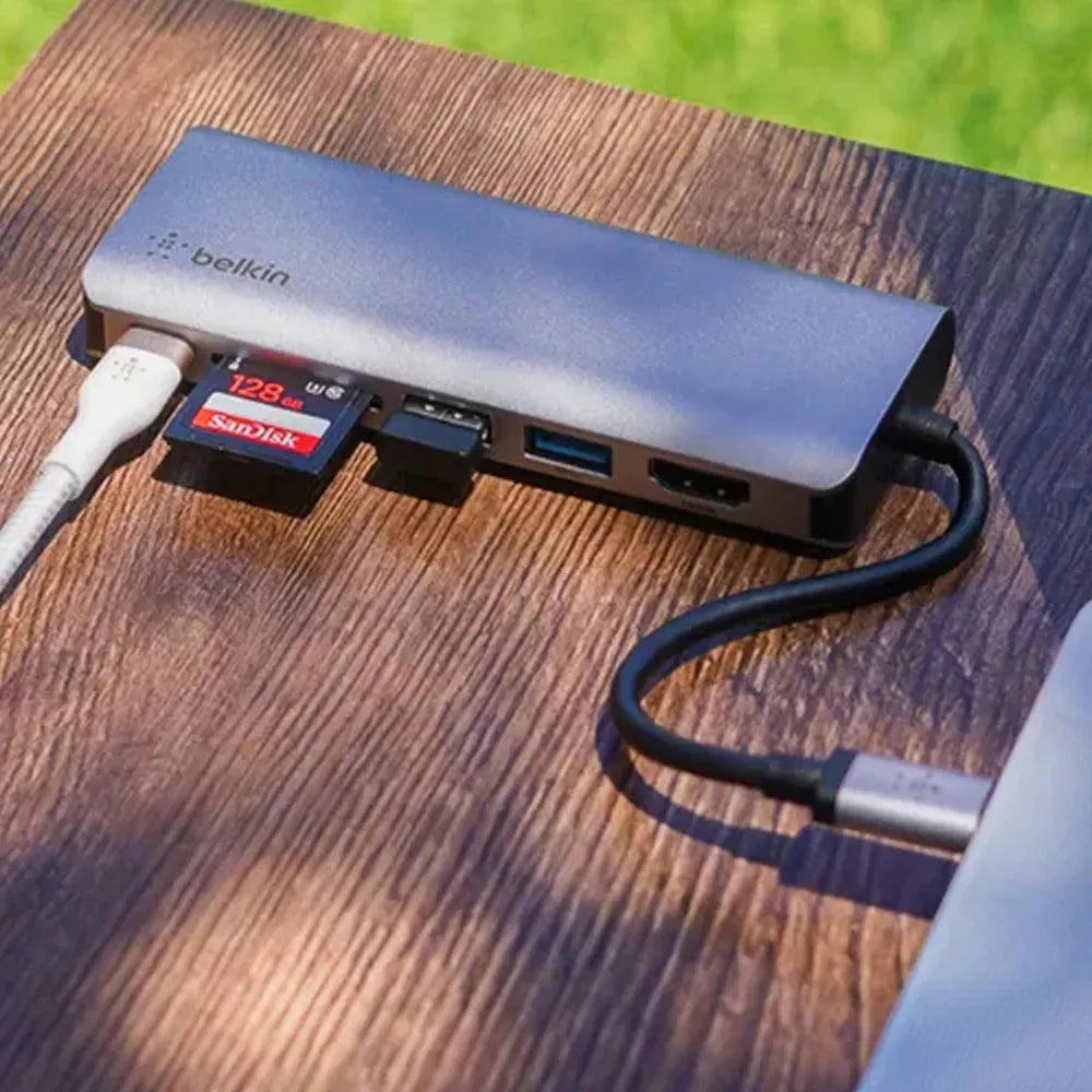 Belkin 6-in-1 Multiport Adapter Dock USB C Hub with 4K HDMI 100W