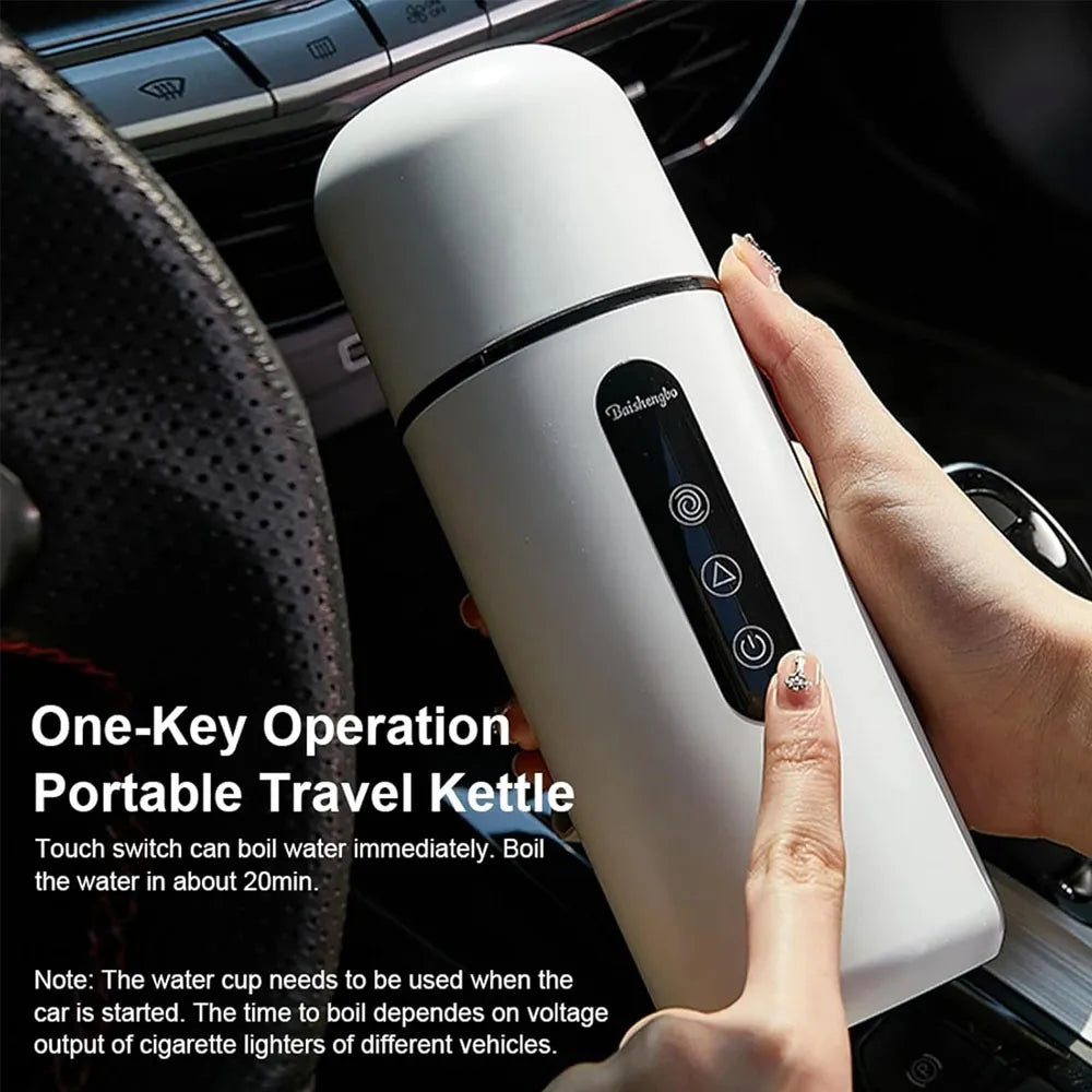 Electric Portable Coffee and Tea Car Heating Bottle Kettle with Automatic Stirring 30℃ to 100℃