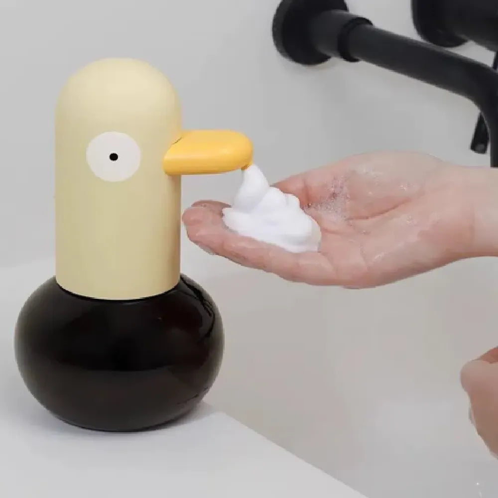Rechargeable Cute Duck Automatic Foaming Soap Dispenser With Touchless Sensor  400ML Capacity 1100mAh USB Rechargeable