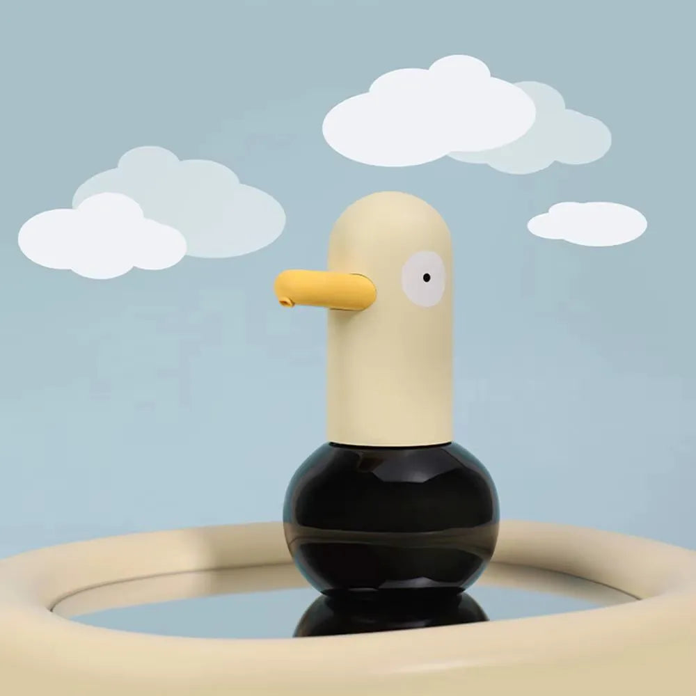 Rechargeable Cute Duck Automatic Foaming Soap Dispenser With Touchless Sensor  400ML Capacity 1100mAh USB Rechargeable
