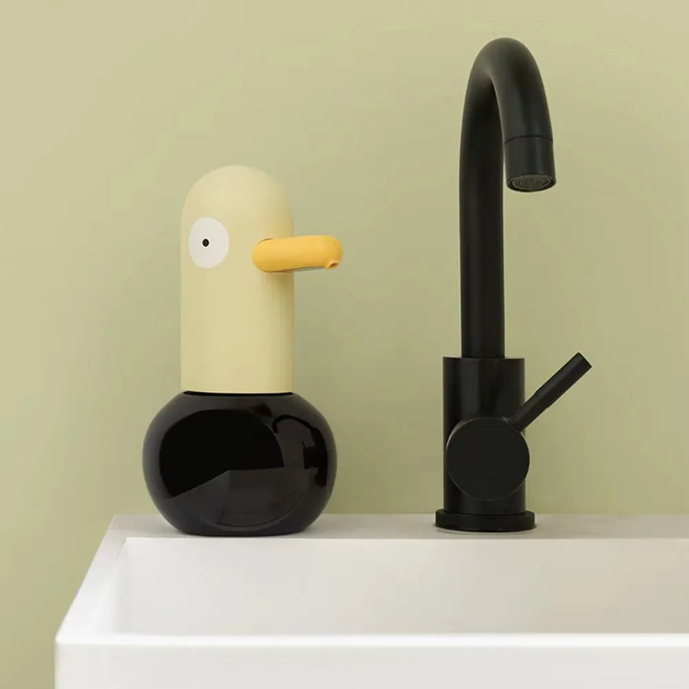 Rechargeable Cute Duck Automatic Foaming Soap Dispenser With Touchless Sensor  400ML Capacity 1100mAh USB Rechargeable