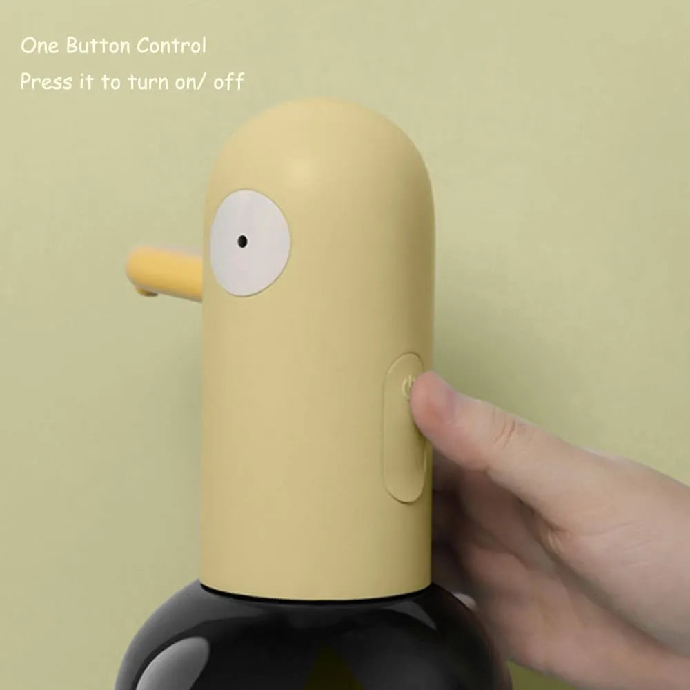 Rechargeable Cute Duck Automatic Foaming Soap Dispenser With Touchless Sensor  400ML Capacity 1100mAh USB Rechargeable