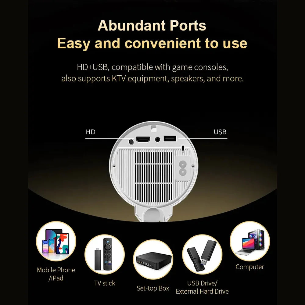 4K Portable Mini Projector -120''