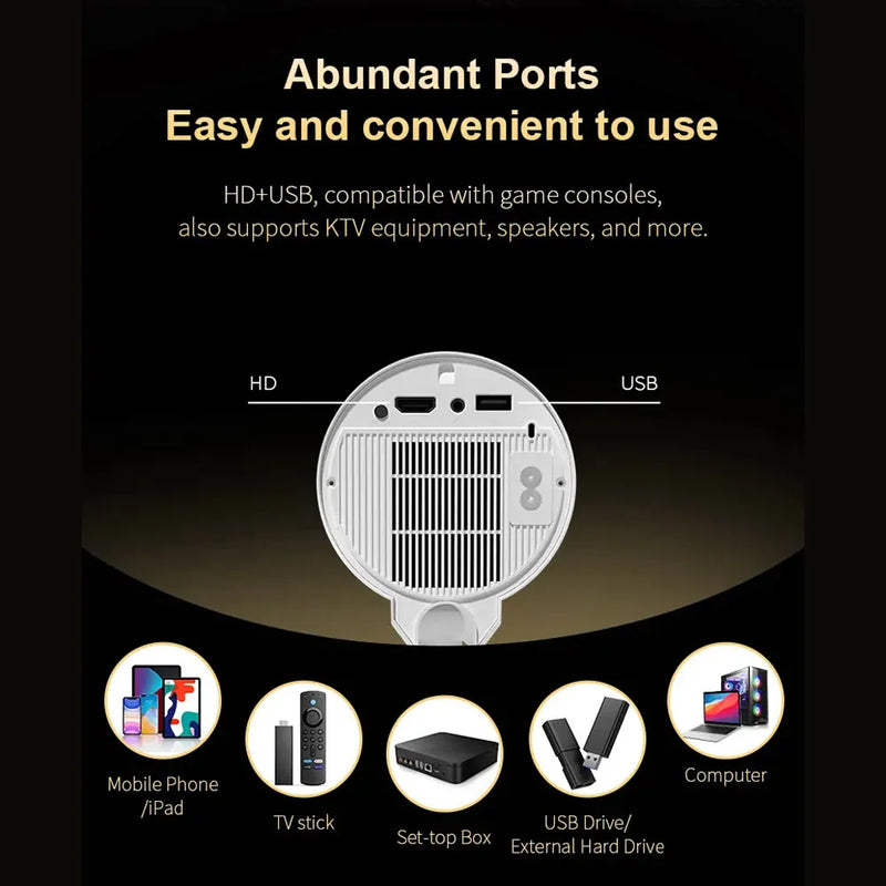 4K Portable Mini Projector -120''