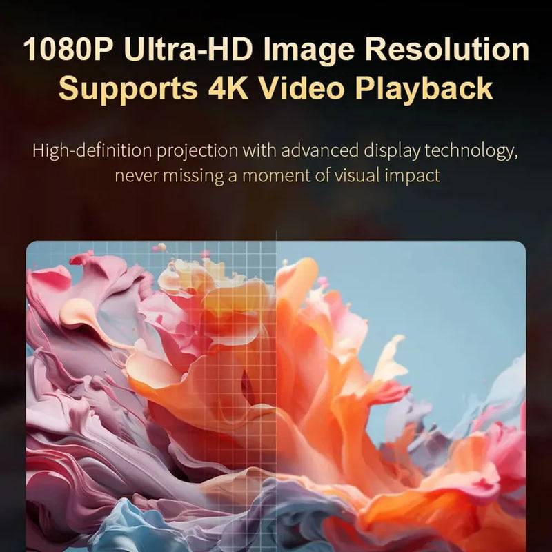 4K Portable Mini Projector -120''