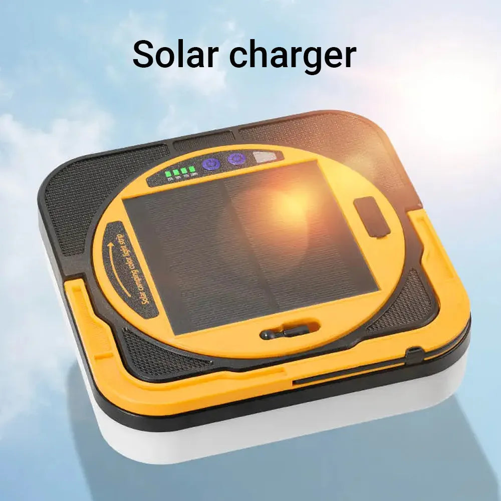 Multicolour Camping Light String with 3 Color Temperaturess Type-C & Solar Rechargeable