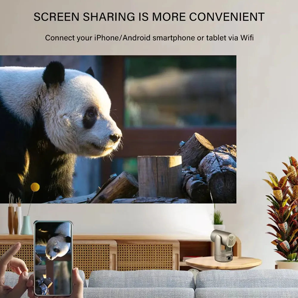 Rechargeable Mini 4K Smart Projector with Multi-angle Head Design-5G