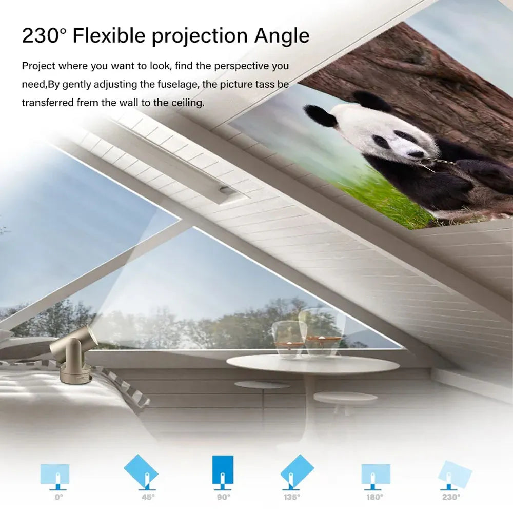 Rechargeable Mini 4K Smart Projector with Multi-angle Head Design-5G