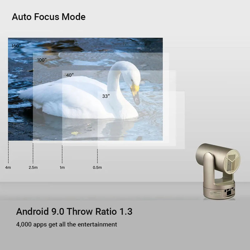 Rechargeable Mini 4K Smart Projector with Multi-angle Head Design-5G