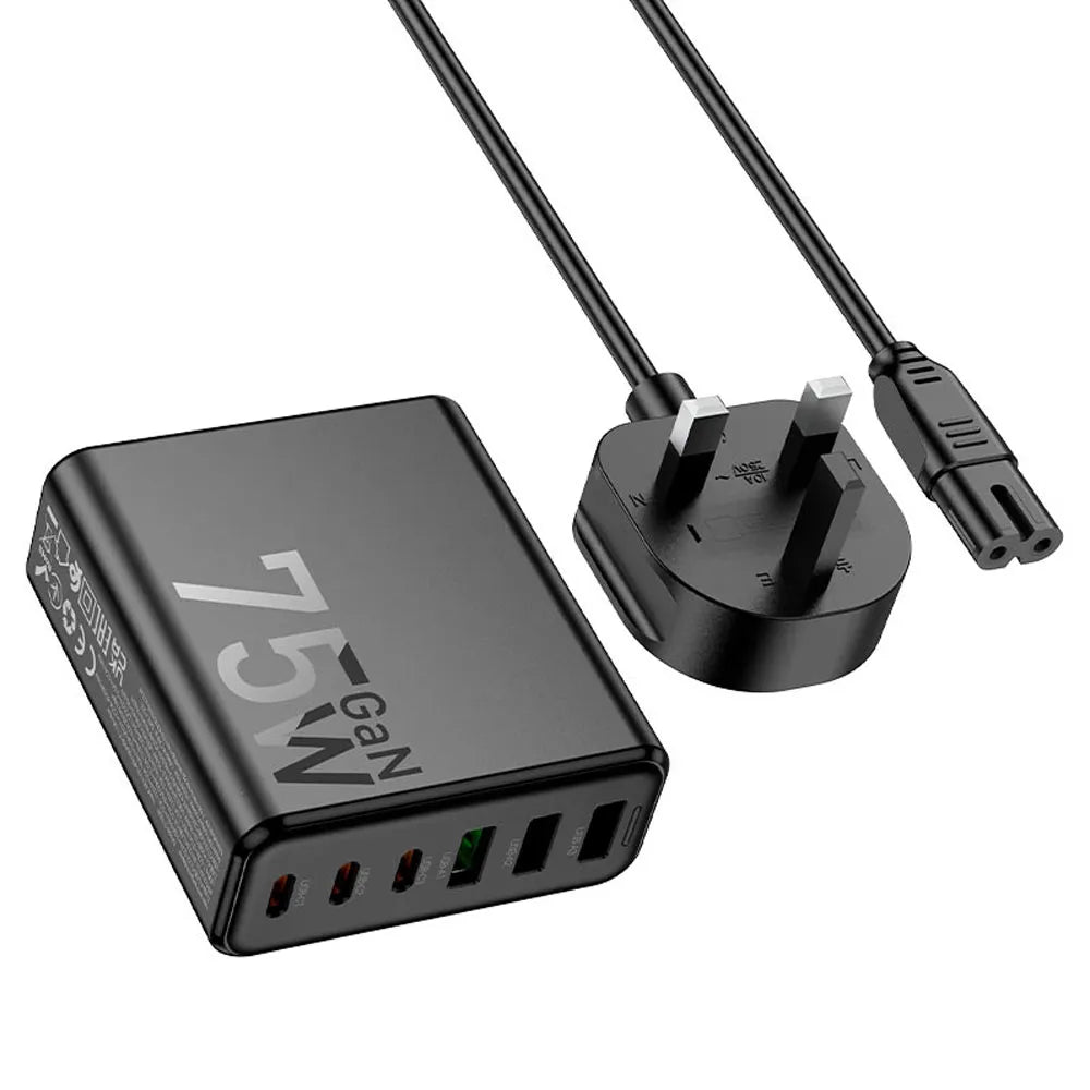 Hoco Charging station C133B Earl 75W PD45W + QC3.0-UK Plug