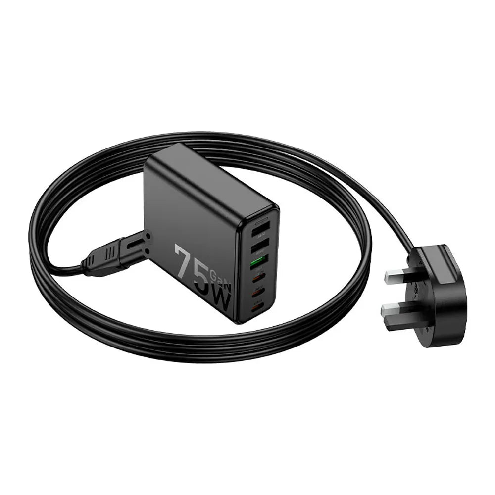 Hoco Charging station C133B Earl 75W PD45W + QC3.0-UK Plug