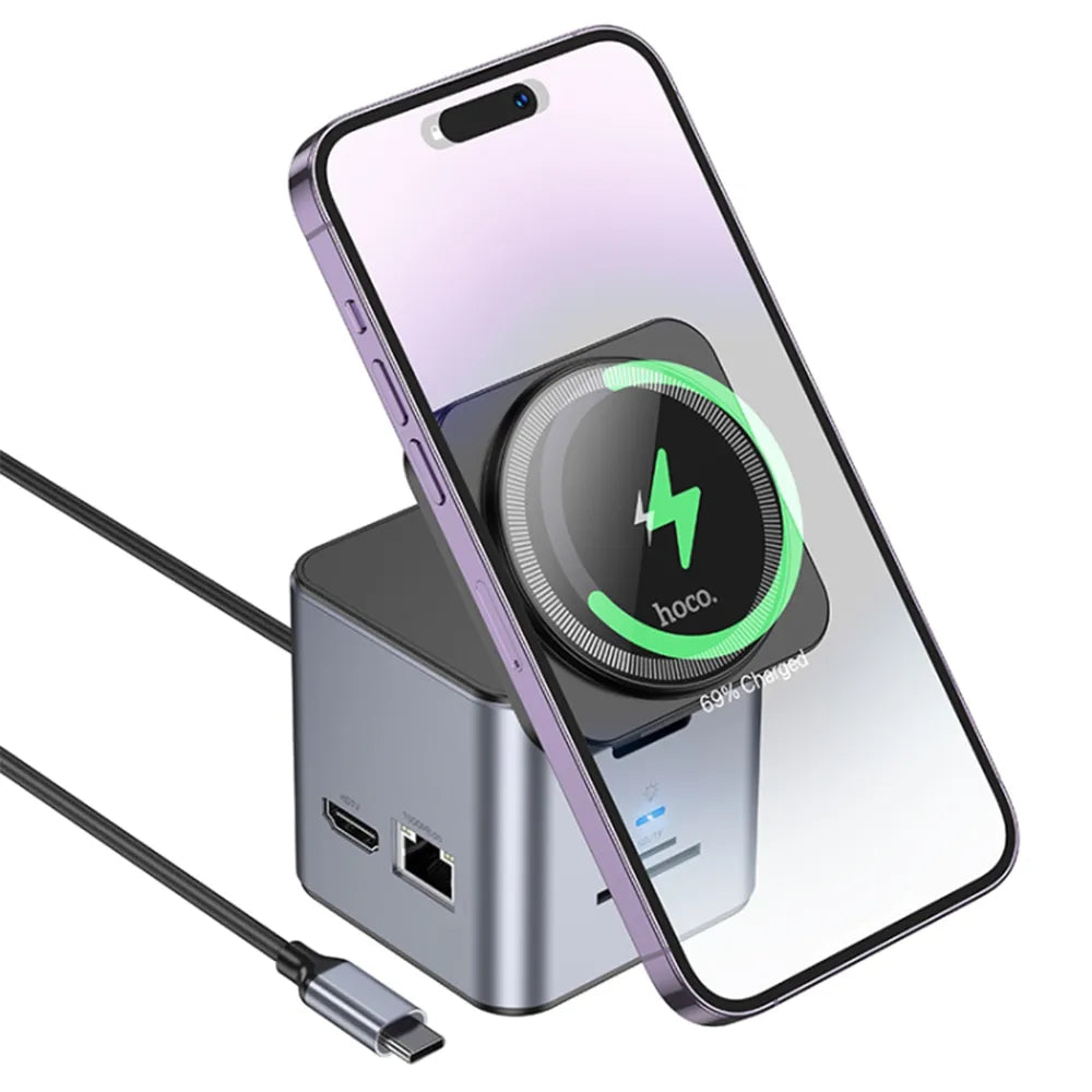 Hoco HB49 - 9in1 Magnetic Wireless docking Station