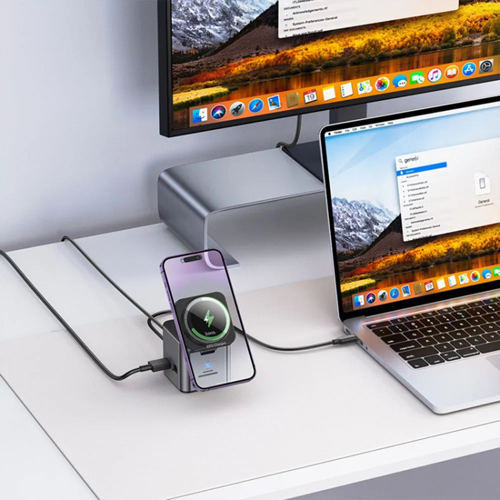 Hoco HB49 - 9in1 Magnetic Wireless docking Station