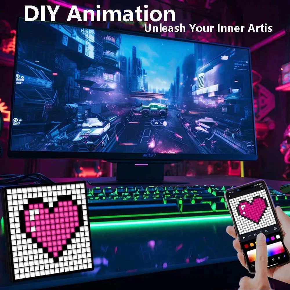 LED Pixel Art Display Screen- 16x16